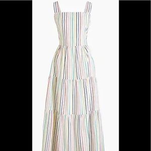J. Crew tiered maxi dress in cotton poplin